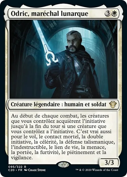 Odric, maréchal lunarque, carte Magic C20 95 — extension Commander 2020