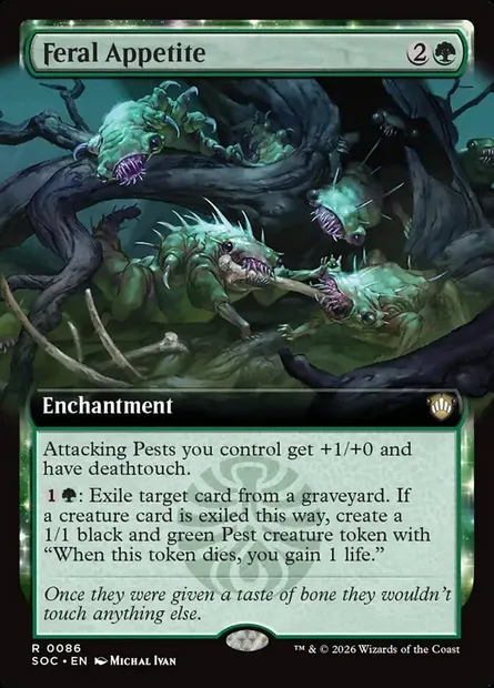 Feral Appetite, Magic card SOC 86 — Secrets of Strixhaven Commander set