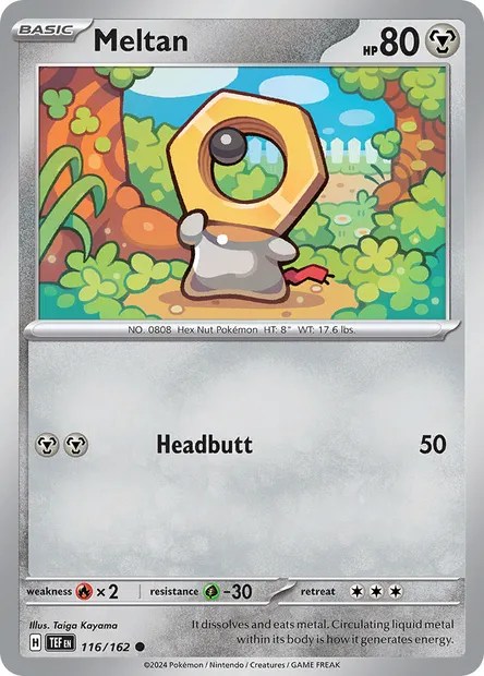 Meltan, Pokémon card TEF 116 — Temporal Forces set