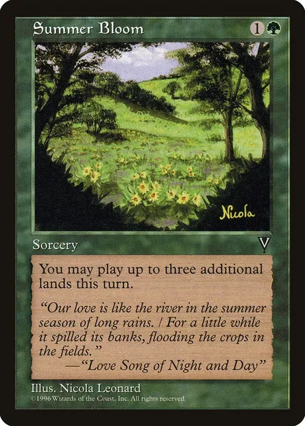 Summer Bloom, Magic card VIS 122 — Visions set