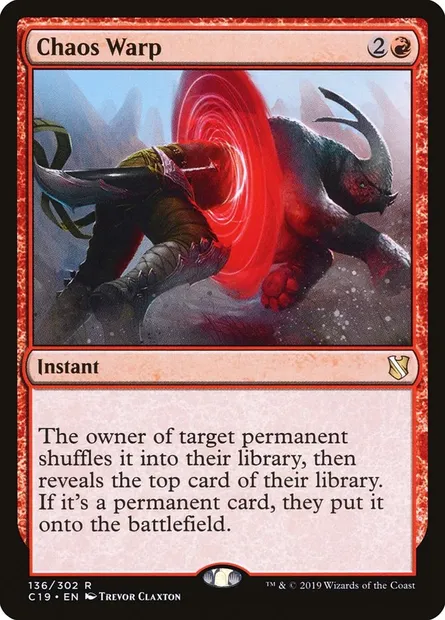 Chaos Warp, Magic card C19 136 — Commander 2019 set