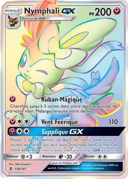 Nymphali GX, carte Pokémon GRI 158 — extension Gardiens Ascendants