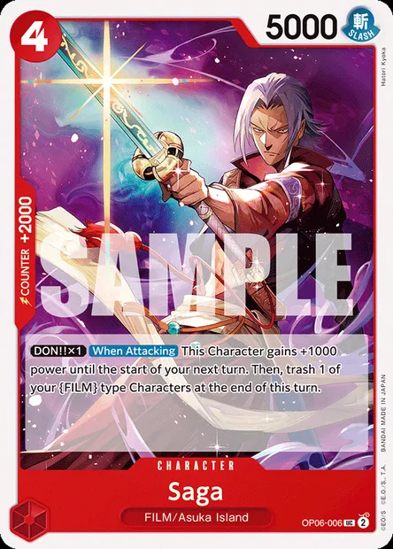 Saga, carte One Piece OP06-006 — extension ONE PIECE CARD THE BEST