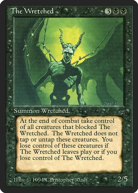 Le misérable, carte Magic LEG 121 — extension Legends