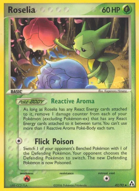 Roselia, Pokémon card LM 42 — Legend Maker set