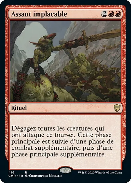 Assaut implacable, carte Magic CMR 416 — extension Commander Legends