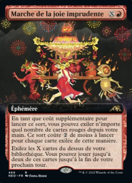 Marche de la joie imprudente, carte Magic NEO 469 — extension Kamigawa: La Dynastie Néon