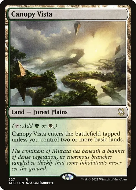 Canopy Vista, Magic card AFC 227 — Forgotten Realms Commander set