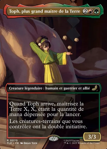 Toph, plus grand maître de la Terre, carte Magic TLE 70 — extension Avatar: The Last Airbender Eternal