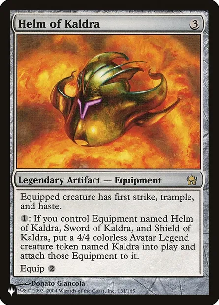 Heaume de Kaldra, carte Magic PLST 5DN-131 — extension The List