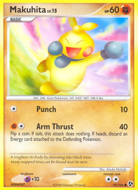 Makuhita, carte Pokémon GE 78 — extension Duels au Sommets