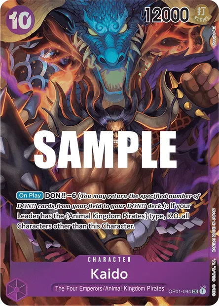 Kaido, One Piece card OP01-094 — ROMANCE DAWN set