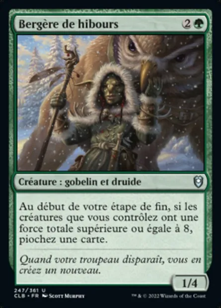 Bergère de hibours, carte Magic CLB 247 — extension Commander Légendes : la bataille de la Porte de Baldur