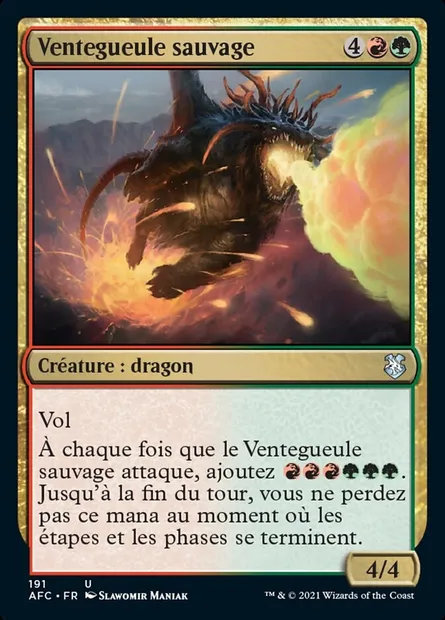 Ventegueule sauvage, carte Magic AFC 191 — extension Forgotten Realms Commander