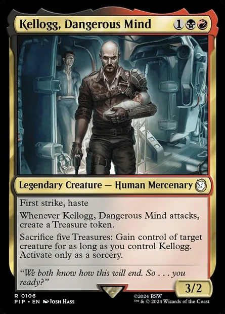 Kellogg, Dangerous Mind, Magic card PIP 106 — Fallout set
