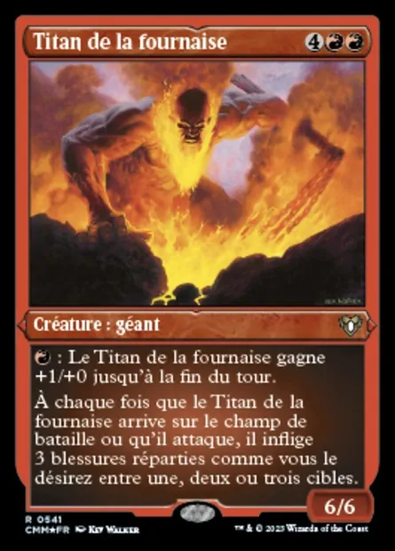 Titan de la fournaise, carte Magic CMM 541 — extension Commander Masters