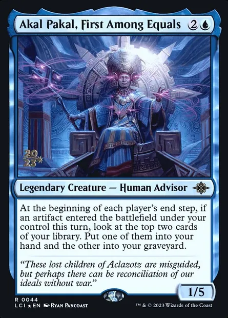 Akal Pakal, First Among Equals, Magic card PLCI 44s — The Lost Caverns of Ixalan Promos set