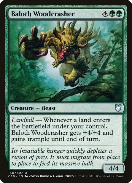 Baloth Woodcrasher, Magic card C18 130 — Commander 2018 set