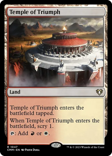 Temple of Triumph, Magic card CMM 1047 — Commander Masters set