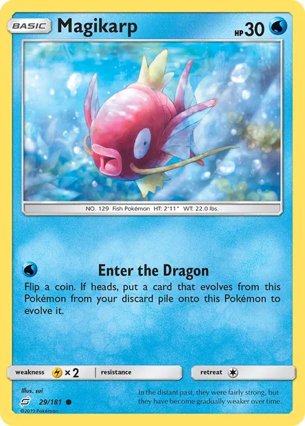Magikarp, Pokémon card TEU 29 — Team Up set