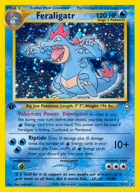 Feraligatr, Pokémon card NG 5 — Neo Genesis set