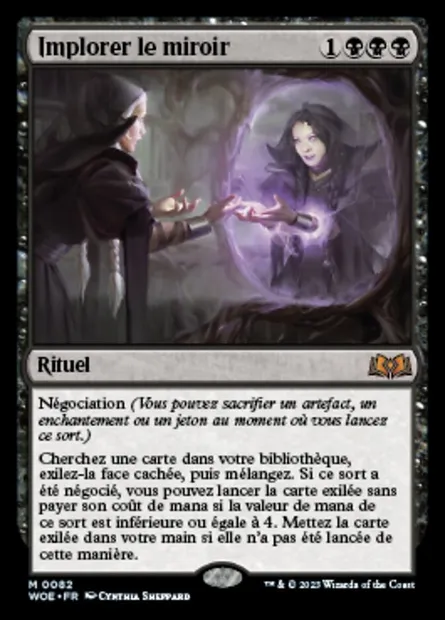 Implorer le miroir, carte Magic WOE 82 — extension Wilds of Eldraine