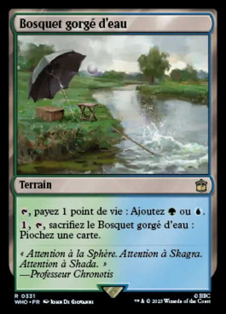 Bosquet gorgé d'eau, carte Magic WHO 331 — extension Doctor Who