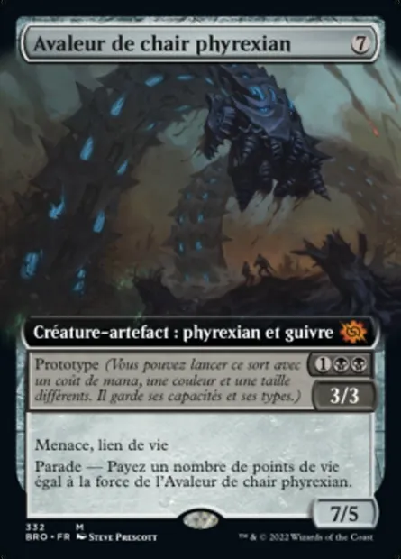 Avaleur de chair phyrexian, carte Magic BRO 332 — extension La Guerre Fratricide