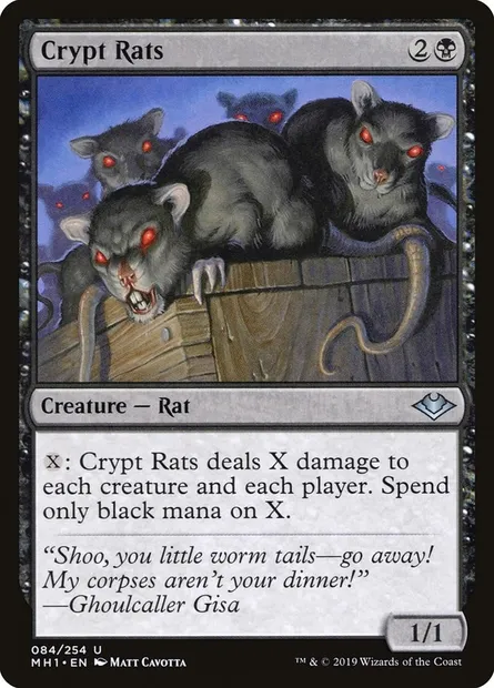Crypt Rats, Magic card MH1 84 — Modern Horizons set