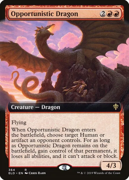 Dragon opportuniste, carte Magic ELD 364 — extension Throne of Eldraine