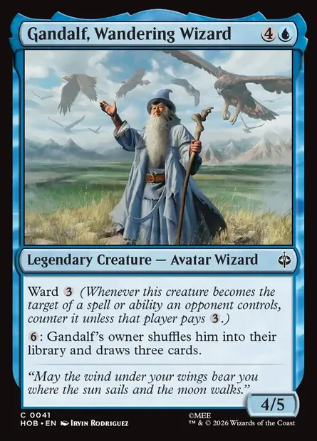 Gandalf, Wandering Wizard, Magic card HOB 41 — The Hobbit set