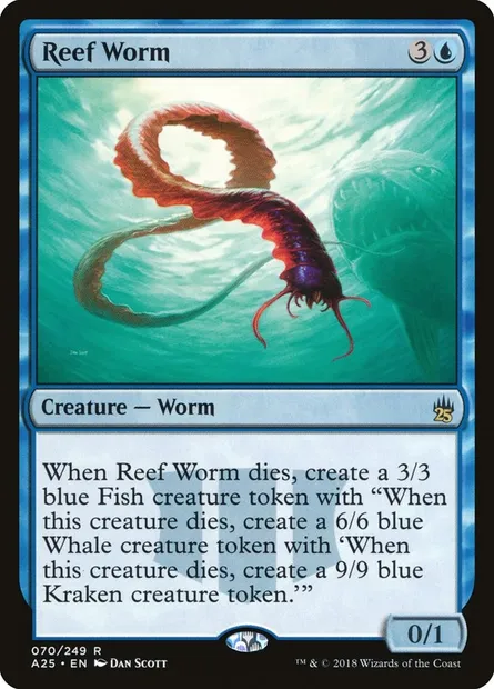 Reef Worm, Magic card A25 70 — Masters 25 set