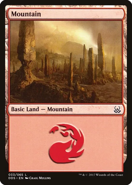 Montagne, carte Magic DDS 33 — extension Duel Decks: Mind vs. Might