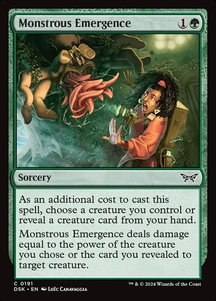 Monstrous Emergence, Magic card DSK 191 — Duskmourn: House of Horror set