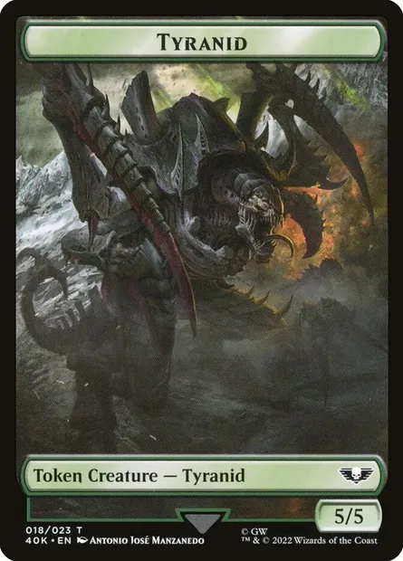 Tyranid, carte Magic T40K 18 — extension Warhammer 40,000 Tokens