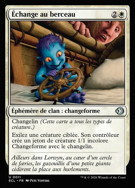 Échange au berceau, carte Magic ECL 11 — extension Lorwyn Eclipsed