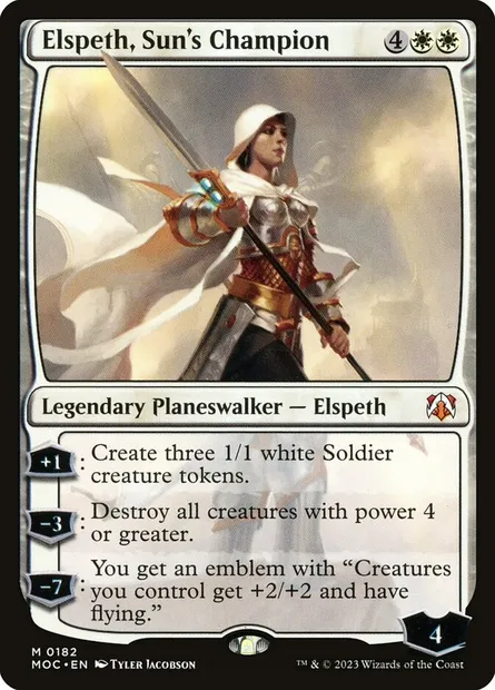 Elspeth, Sun's Champion, Magic card MOC 182 — March of the Machine Commander set