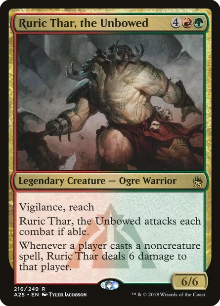 Ruric Thar, l'insoumis, carte Magic A25 216 — extension Masters 25