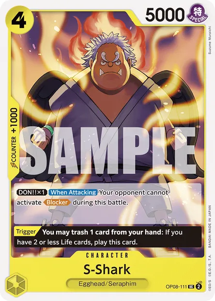 S-Shark, carte One Piece OP08-111 — extension TWO LEGENDS