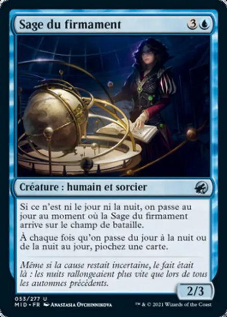 Sage du firmament, carte Magic MID 53 — extension Innistrad : chasse de minuit