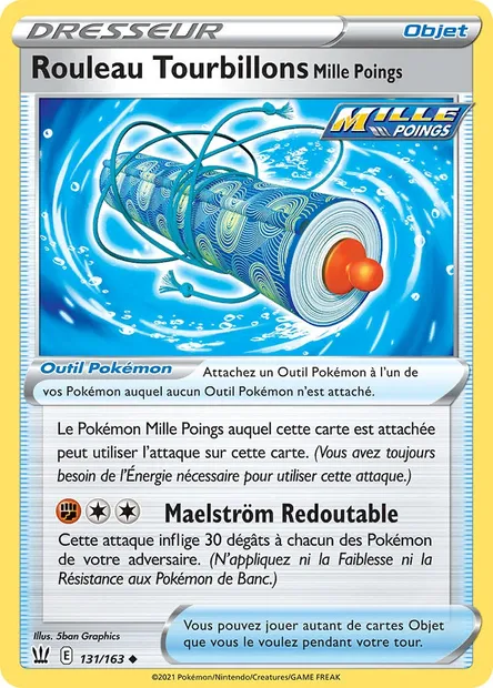 Rouleau Tourbillons Mille Poings, carte Pokémon BST 131 — extension Styles de combat