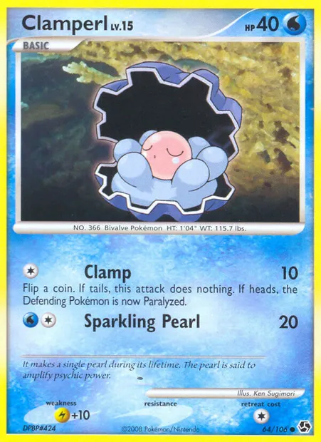 Clamperl, Pokémon card GE 64 — Great Encounters set