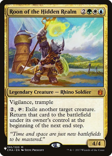 Roon of the Hidden Realm, Magic card PLST CMA-190 — The List set