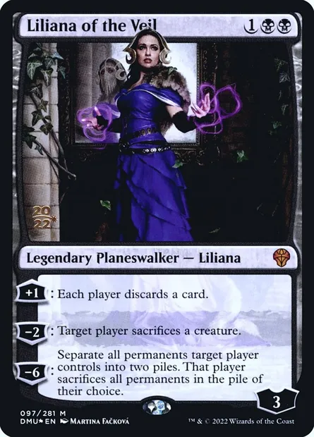 Liliana of the Veil, Magic card PDMU 97s — Dominaria United Promos set