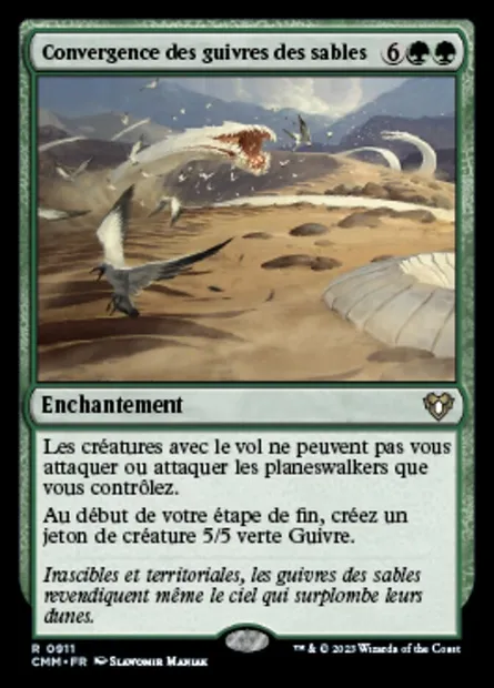 Convergence des guivres des sables, carte Magic CMM 911 — extension Commander Masters