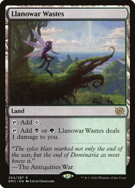 Llanowar Wastes, Magic card BRO 264 — The Brothers' War set