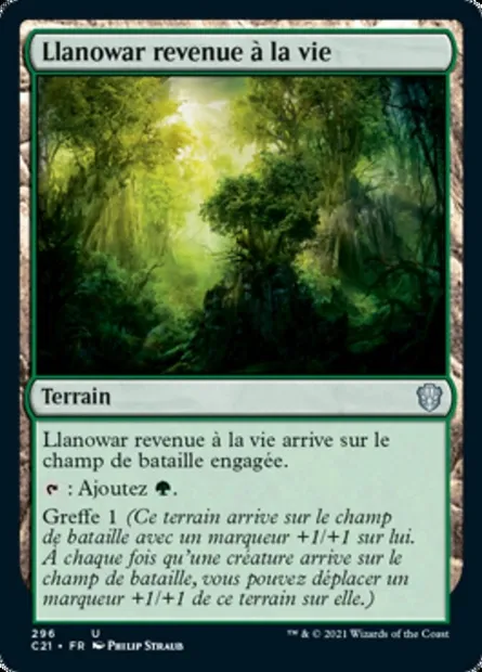 Llanowar revenue à la vie, carte Magic C21 296 — extension Commander 2021
