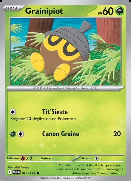 Grainipiot, carte Pokémon MEG 013 — extension Méga-Évolution
