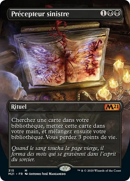 Précepteur sinistre, carte Magic M21 315 — extension Core Set 2021