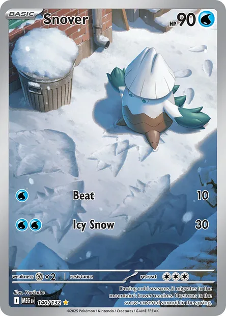 Snover, Pokémon card MEG 140 — Mega Evolution set